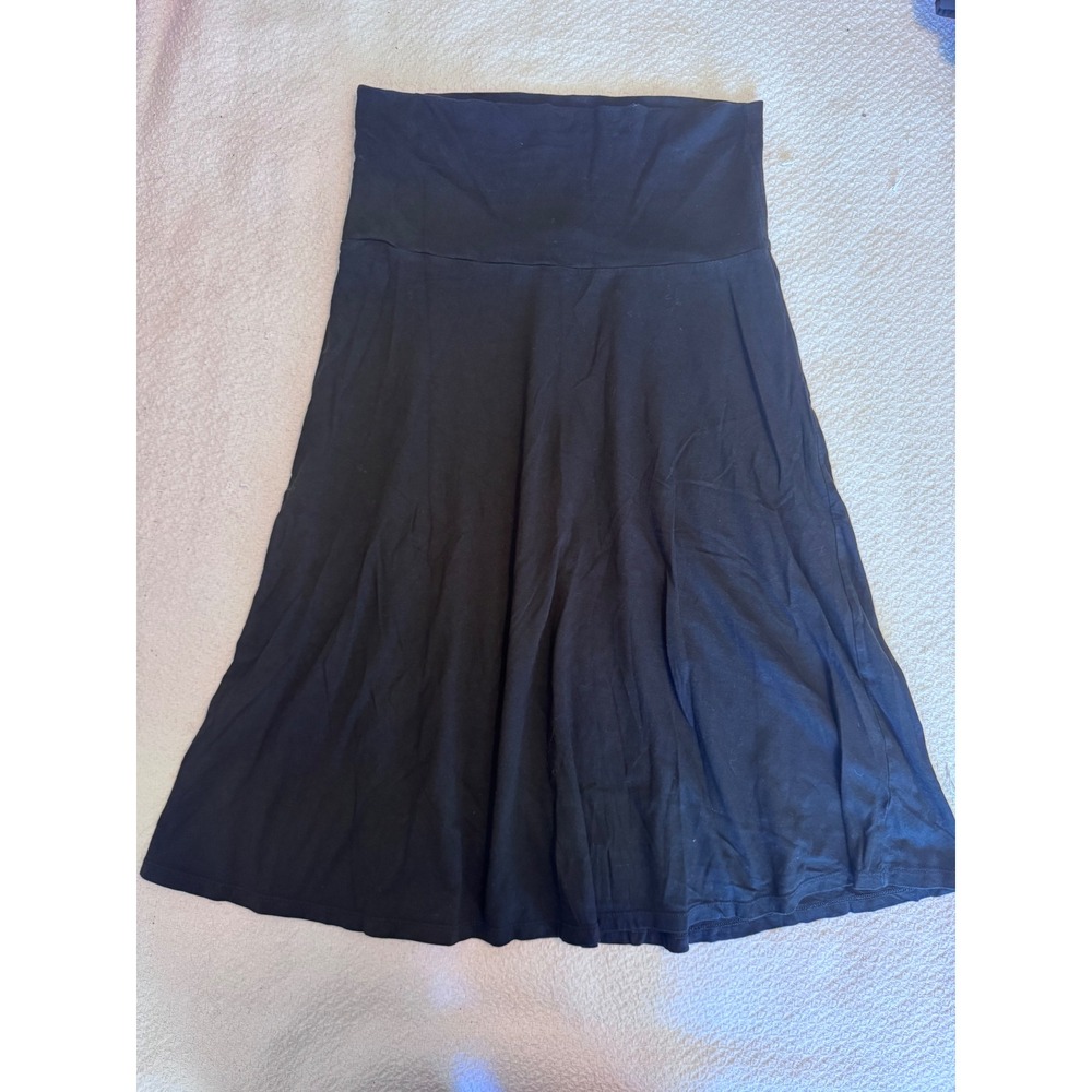 Express Black A-Line Skirt Wide Waistband Jersey Knit Small S P